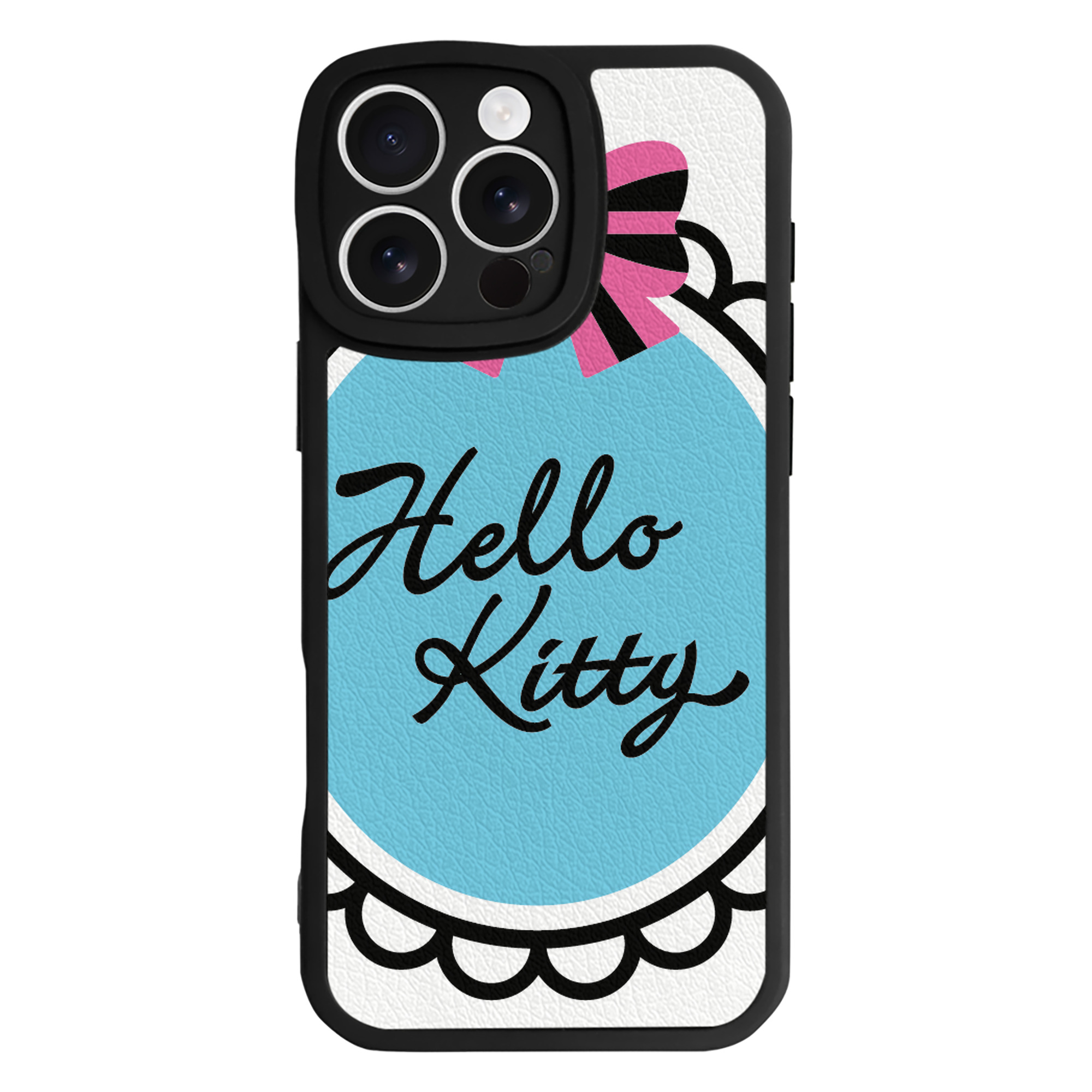 （画像用） Hello Kitty ハローキティ 【iPhone 16シリーズ対応】シリコンスマホケース（レザー調） 材質：シリコン